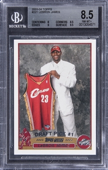 2003-04 Topps #221 LeBron James Rookie Card – BGS NM-MT+ 8.5